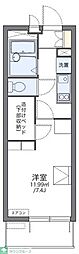 レオパレスレインボーステイツ 1Kの間取図画像