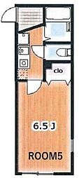 BT野方 1Kの間取図画像