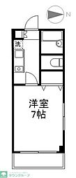 リバース大野 1Kの間取図画像