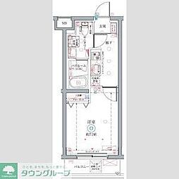 クレヴィスタ成増II 1Kの間取図画像