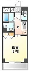 フォートレス中村橋 1Kの間取図画像