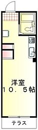 第2大洋ハイツ 1Kの間取図画像