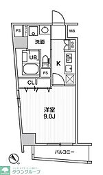 ROOTsHigashiNagasaki 1Kの間取図画像