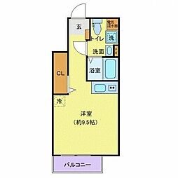 REPURE成増RESIDENCE ワンルームの間取図画像