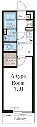 グレイスひばりヶ丘 1Kの間取図画像