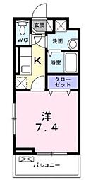 ブレイブ・ブロッサム 1Kの間取図画像