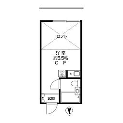 エミール東久留米 ワンルームの間取図画像