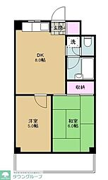 第2鈴和ハイツ 2DKの間取図画像