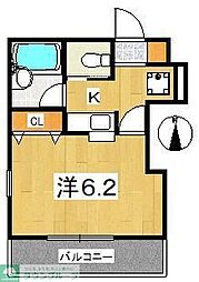 ヴェルデ 1Kの間取図画像