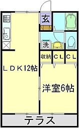 アーバンライフ3 1LDKの間取図画像