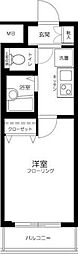 CQレジデンス練馬赤塚 1Kの間取図画像