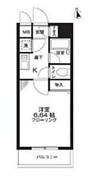 フォロス中村橋 1Kの間取図画像