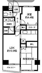 アドバンス江古田 2DKの間取図画像