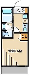 K-HOUSE 1Kの間取図画像