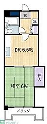 シルクビル 1DKの間取図画像