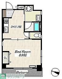 グリーンスクエアみその 4階1DKの間取り