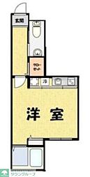 エスパス　ラフィネ 1階ワンルームの間取り