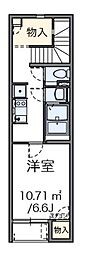 レオネクスト小関2 2階1Kの間取り