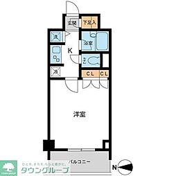 プライムコート成増 5階1Kの間取り