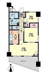 ＮＦプラザIII 2階2LDKの間取り