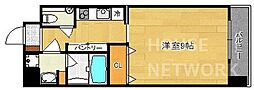 カンパネラ今出川 1Kの間取図画像