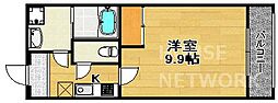 サンライズ出町 1Kの間取図画像