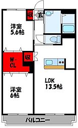 Lauren Court（ローレンコート） 4階2LDKの間取り