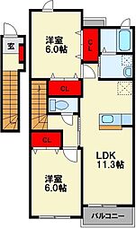 ヌーベルシンワ C 2階