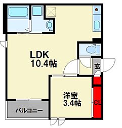 間取図画像 1LDK