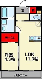 Onesta(オネスタ) 1LDKの間取図画像