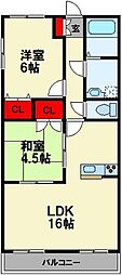 エクセル・ステージ 2LDKの間取図画像