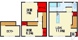 まさみ荘 2SLDKの間取図画像