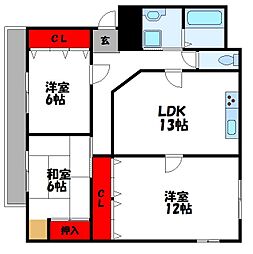 アーベイン川津 1階/102