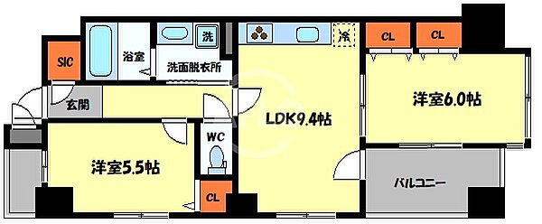 画像2:ノステルコート夕陽丘　間取り