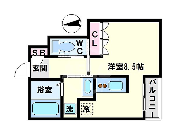 ザ・プラザ東上町 ｜大阪府大阪市天王寺区東上町(賃貸マンション1R・2階・25.01㎡)の写真 その2