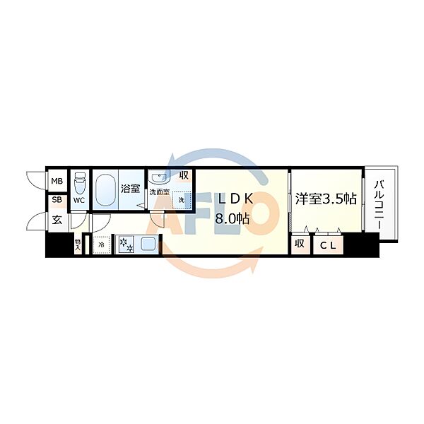 リアライズ南巽 901｜大阪府大阪市生野区巽中4丁目(賃貸マンション1LDK・9階・30.09㎡)の写真 その2