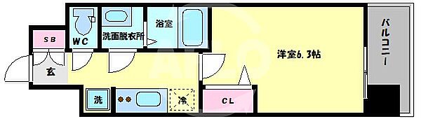 プレサンス森ノ宮ＴＨＥゲート ｜大阪府大阪市東成区中道1丁目(賃貸マンション1K・2階・23.01㎡)の写真 その2