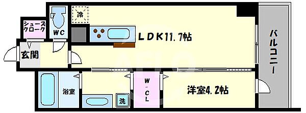 La Luce長堀通 ｜大阪府大阪市東成区玉津1丁目(賃貸マンション1LDK・4階・40.29㎡)の写真 その2