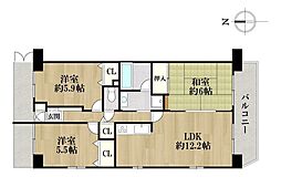 ラビデンス宝神 3LDKの間取図画像