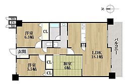 スペリアいろは公園 3LDKの間取図画像