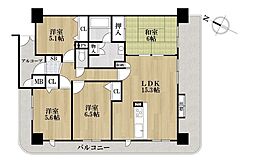 ラビデンス荒子川公園1番館 4LDKの間取図画像
