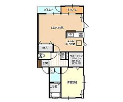 たんぽぽコーポ戸出C 1LDKの間取図画像