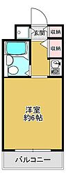 朝日プラザ都島本通パサージュ 1Kの間取図画像