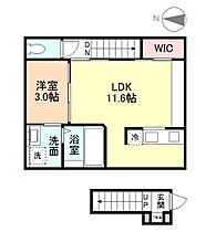 ククナ 203 ｜ 富山県富山市黒瀬865-1（賃貸アパート1LDK・2階・40.00㎡） その2