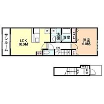 プランセス 204 ｜ 富山県富山市常盤台21-46（賃貸アパート1LDK・2階・46.28㎡） その2