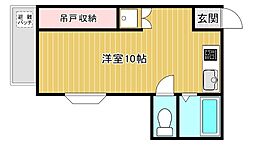 富山地方鉄道2系統 広貫堂前駅 徒歩16分の賃貸マンション 3階1DKの間取り