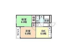 コーポ都 407 4階2DKの間取り