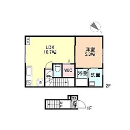 picot奥田本町 1LDKの間取図画像