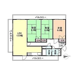 クリオ白銀 3LDKの間取図画像