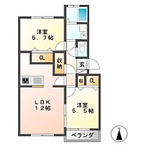 加藤ビル I  ｜ 岐阜県瑞穂市只越（賃貸マンション2LDK・4階・53.95㎡） その2